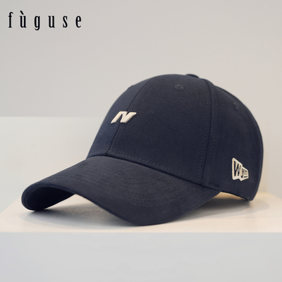 韩版百搭刺绣字大头围硬顶棒球帽