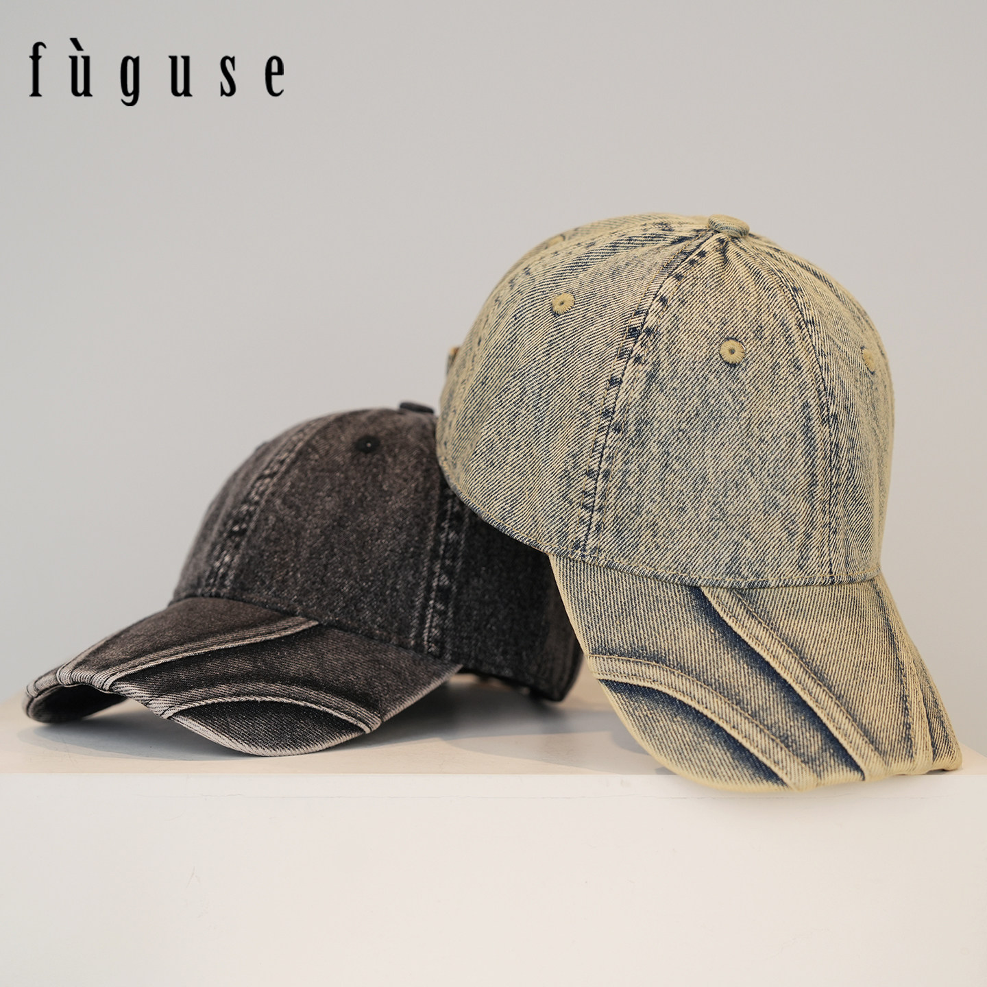 秋季新款水洗牛仔布软顶棒球帽子女韩版复古百搭显脸小鸭舌帽男潮,服饰配件/皮带/帽子/围巾,帽子,淘宝优惠券,粉丝福利购,淘宝优惠卷