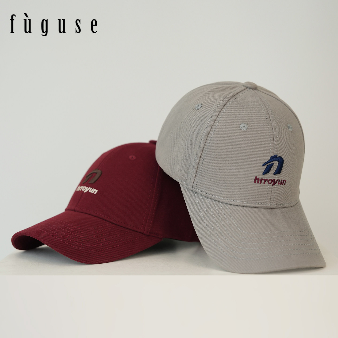 韩版刺绣硬顶棒球帽子男女潮牌秋冬季百搭宽帽檐显脸小遮阳鸭舌帽