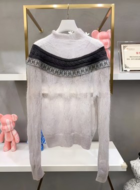 正品2H4E455-230 23冬 1599 浅灰色X  针织衫