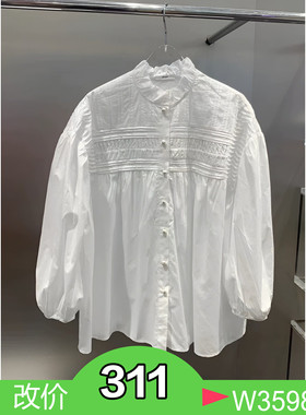 正品3H3D512-23 D小23秋6 1190W  白色 小上衣 衬衣