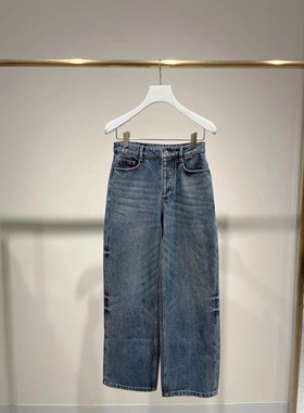 正品2H3R404-23 D大23秋5 1199 蓝色X 直筒牛仔裤