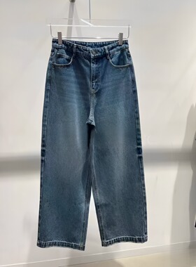 正品3H4R605-24  D小23冬2  895W   蓝色  直筒  牛仔长裤