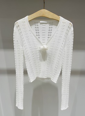 正品3I2E504-24 D小24夏1 1090 黑色R/白色 针织开衫