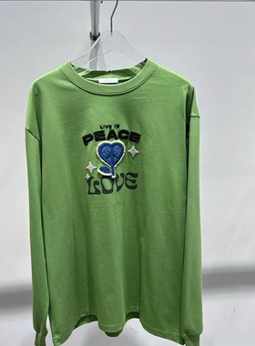 正品3H4J109-230 23冬1 1090 绿色W 刺绣 卫衣