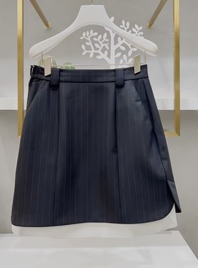 正品2H1S220-23 D大23春6 1399 黑色 条纹精纺X 半裙