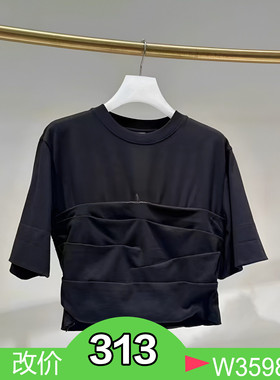 正品2I3B302-240 24秋1  999W  黑色 短款T恤