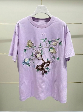 正品1J2B359-250开25夏紫色石榴大T恤吊牌2990