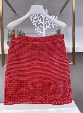 正品2H2E719-23 D大23夏3 999W 大红色X 针织半裙