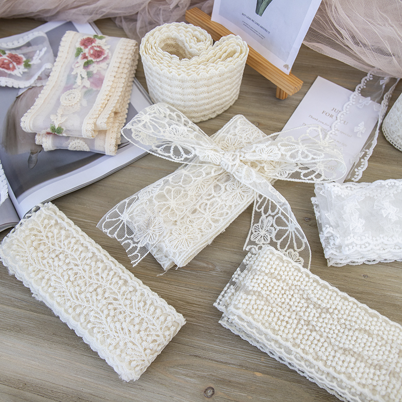 圣诞节蕾丝带鲜花包装丝带绑带 花束甜品蛋糕花边轧带DIY包装材料