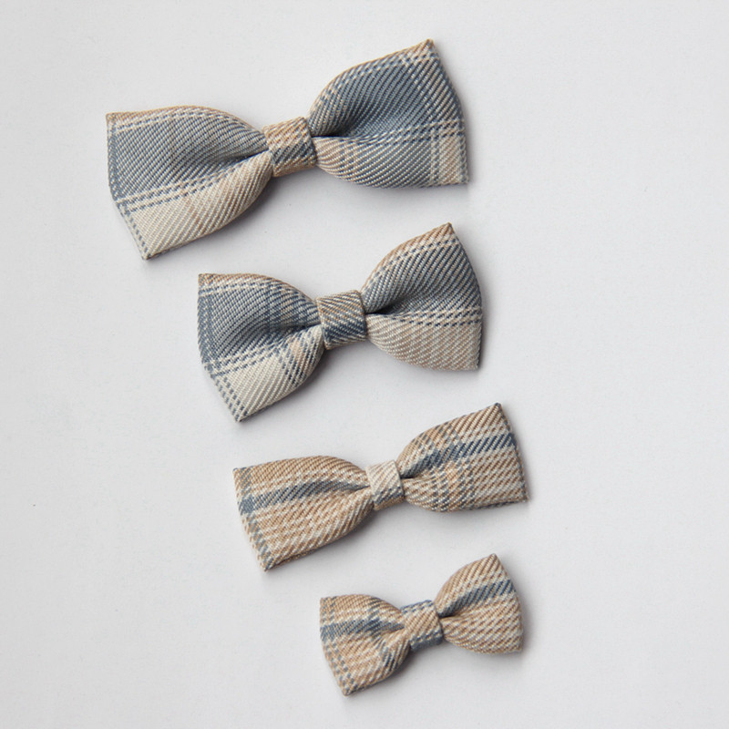 JK格子小蝴蝶结女童发圈弹簧夹