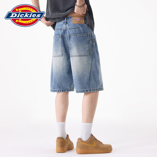 Dickies美式宽松阔腿牛仔短裤