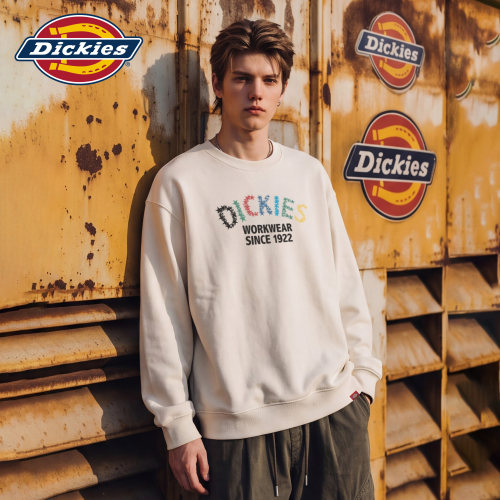 Dickies男秋季字母印花圆领卫衣