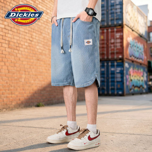 Dickies帝酷适牛仔短裤男士夏季薄款直筒宽松美式潮牌五分中裤子M