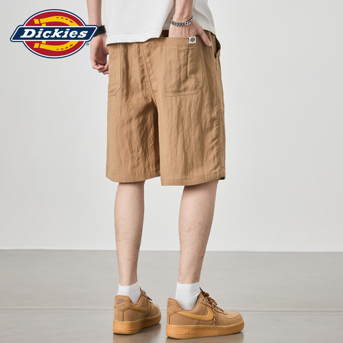 【莱赛尔】Dickies帝酷适亚麻休闲短裤男夏季薄款宽松五分中裤子M