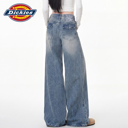 Dickies帝酷适美式阔腿牛仔裤女Y