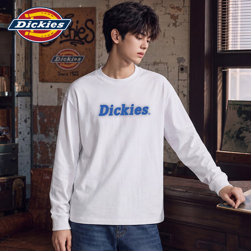 Dickies字母印花圆领套头长袖T恤