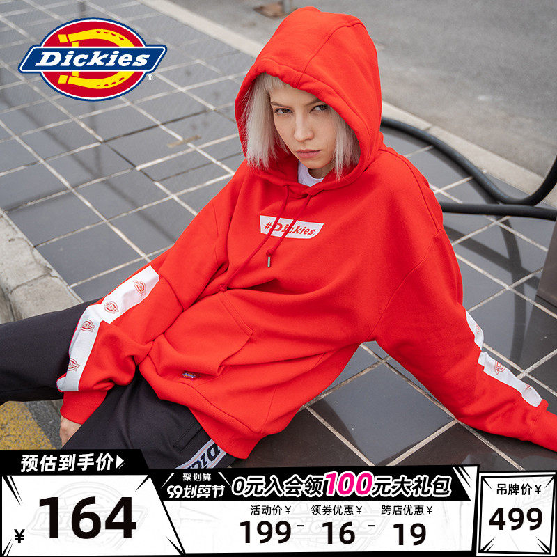 【商场同款】Dickies印花连帽情侣卫衣 后背人字女卫衣DK007566