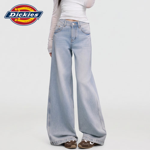 Dickies帝酷适磨破猫须牛仔裤女Y