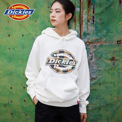Dickies迷彩logo印花连帽卫衣