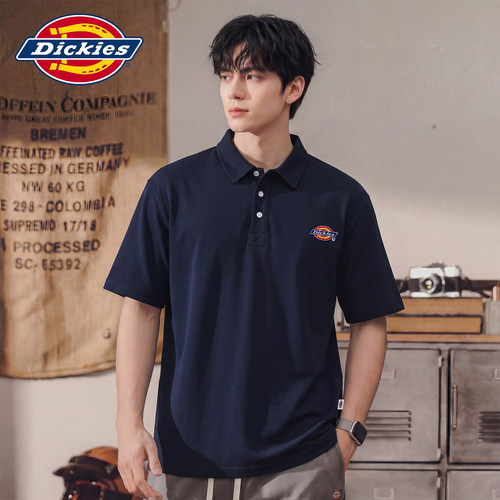 Dickies潮牌翻领纯色圆领上衣