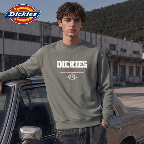 Dickies印花圆领套头长袖卫衣