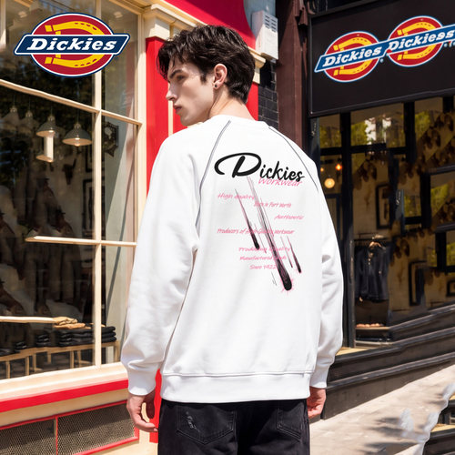 Dickies潮牌字母印花圆领卫衣男