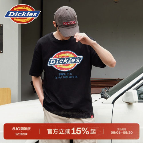 Dickies三色大logo印花短袖T恤