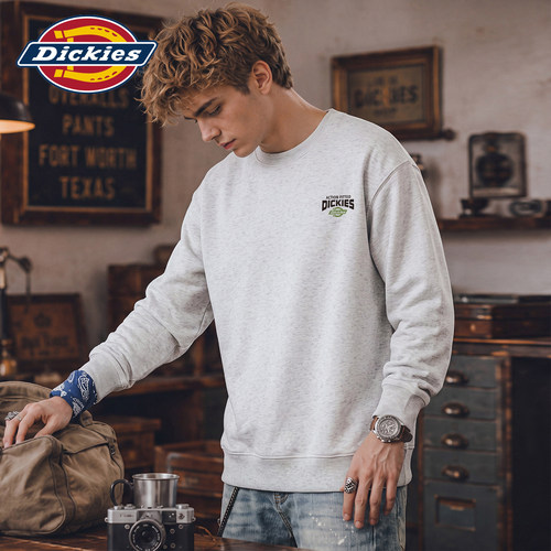 Dickies简约小标印花圆领卫衣衫