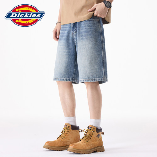 Dickies美式宽松阔腿牛仔短裤