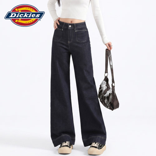 Dickies帝酷适阔腿微喇牛仔裤女Y