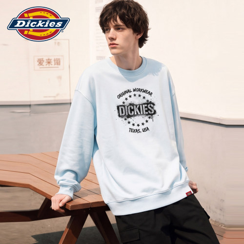 Dickies男秋季美式印花圆领卫衣