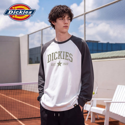 Dickies男士秋季美式印花长袖T恤