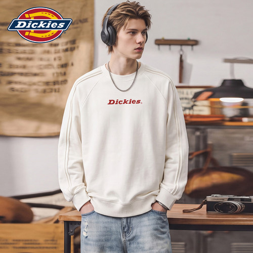 Dickies字母印花圆领卫衣男秋季