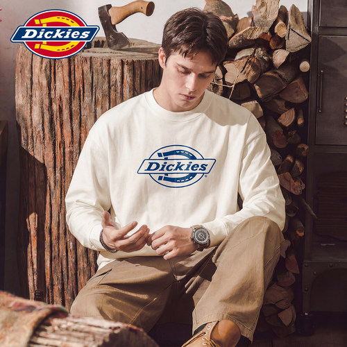 Dickies新款印花长袖T恤衫