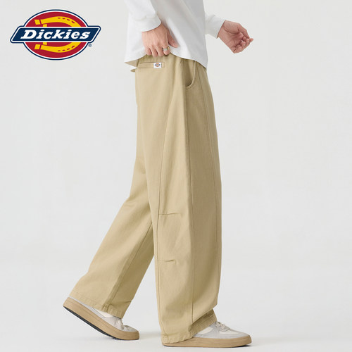 Dickies解构拼接阔腿弯刀休闲裤