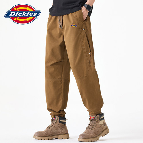 Dickies拼接抽绳薄款休闲梭织裤