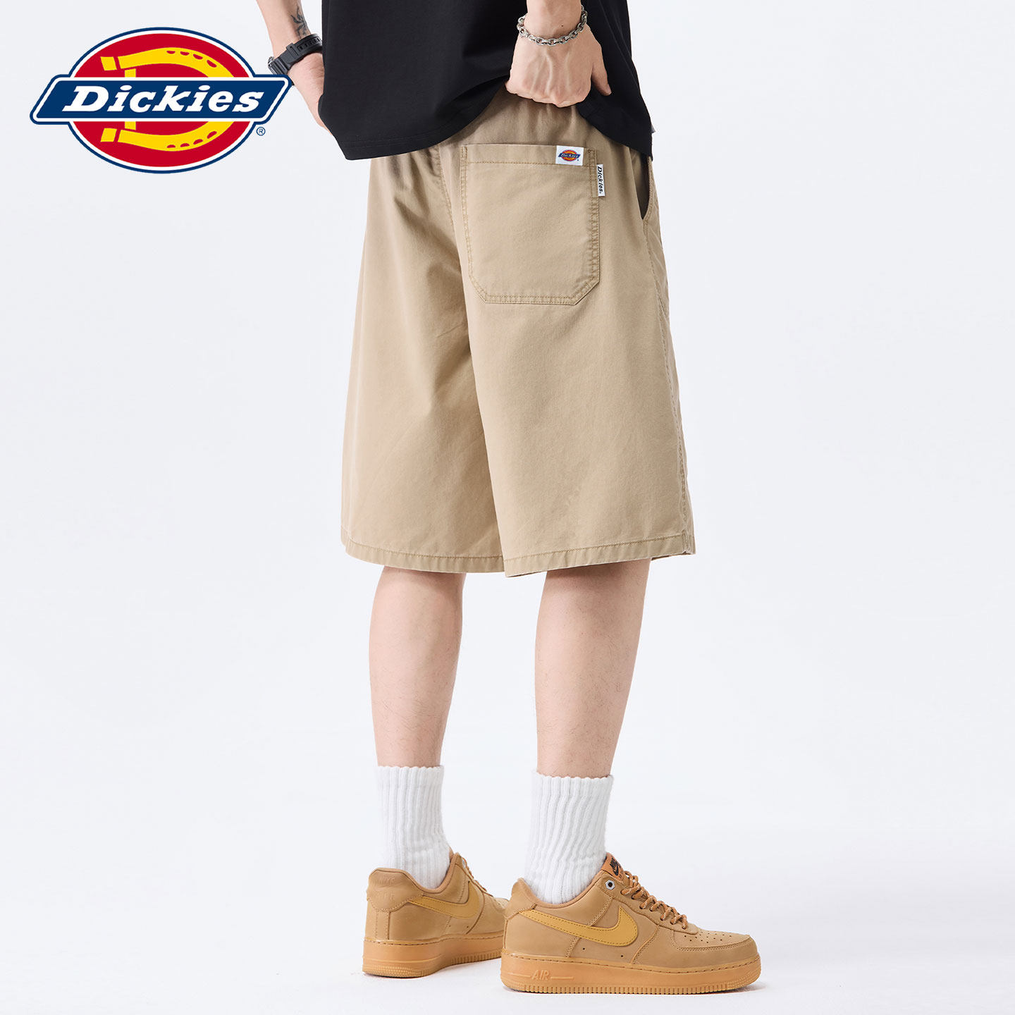 Dickies帝酷适夏季薄款卡其色休闲短裤男士美式宽松直筒五分短裤Y