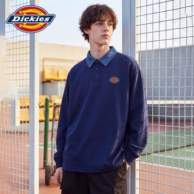 Dickies男秋季休闲宽松翻领卫衣