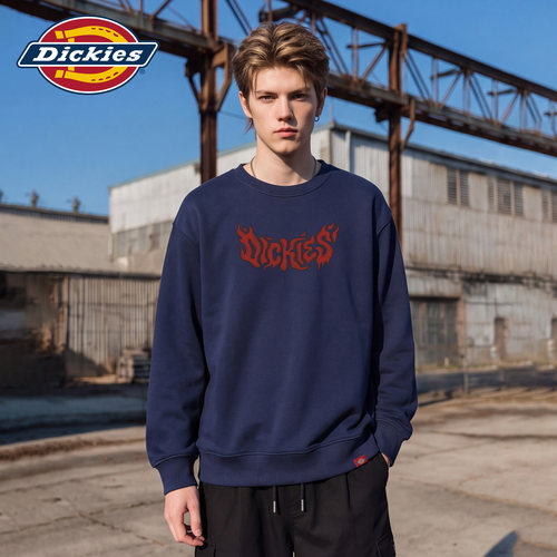 Dickies男秋季休闲宽松圆领卫衣