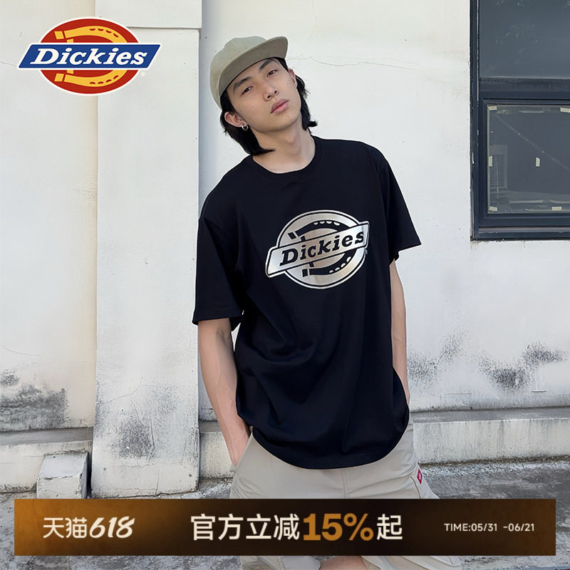 Dickies帝酷适26春夏款休闲前胸马蹄铁LOGO印花短袖T恤男女情侣J
