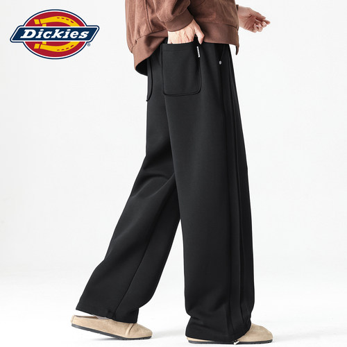 Dickies条纹直筒垂感针织卫裤