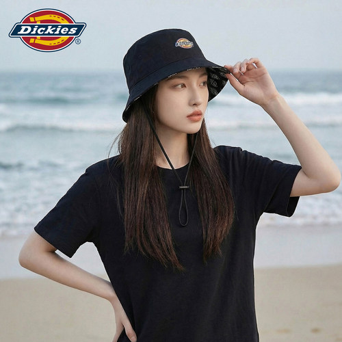 Dickies帽子女款透气防晒夏渔夫帽男显脸小适合方圆脸遮阳帽潮流N