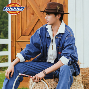 【陆柯燃同款】Dickies帝酷适25秋冬款牛仔工程师多口袋夹克外套