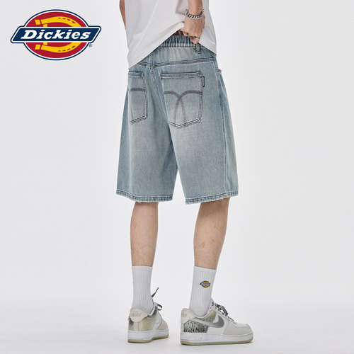 【莱赛尔】Dickies帝酷适夏季牛仔短裤男士复古直筒休闲五分裤子M