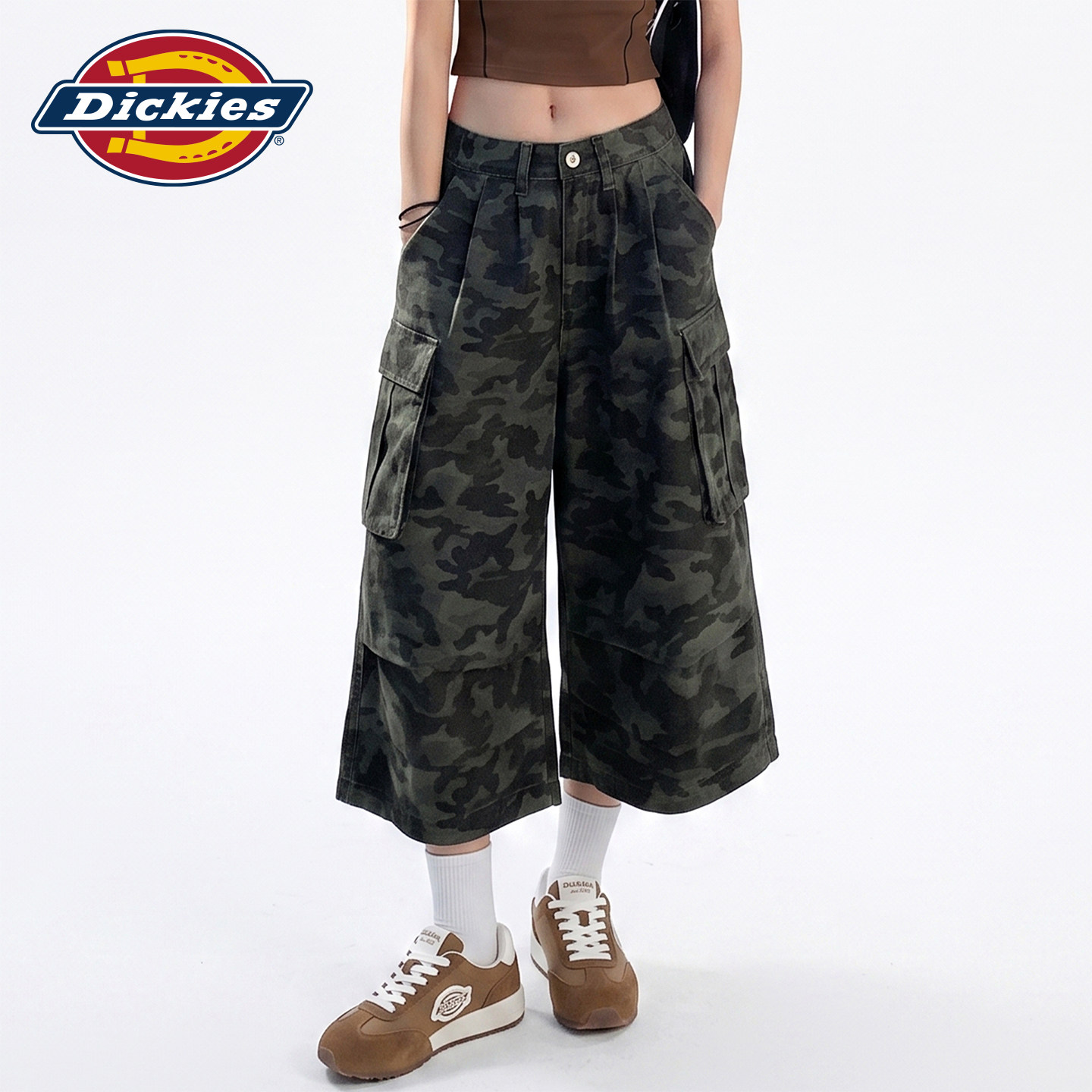 Dickies帝酷适迷彩七分牛仔裤女Y图片