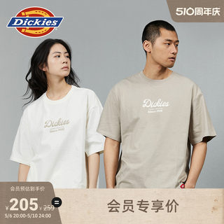 Dickies24春夏新款 宽松logo印花休闲圆领短袖T恤内搭男女情侣