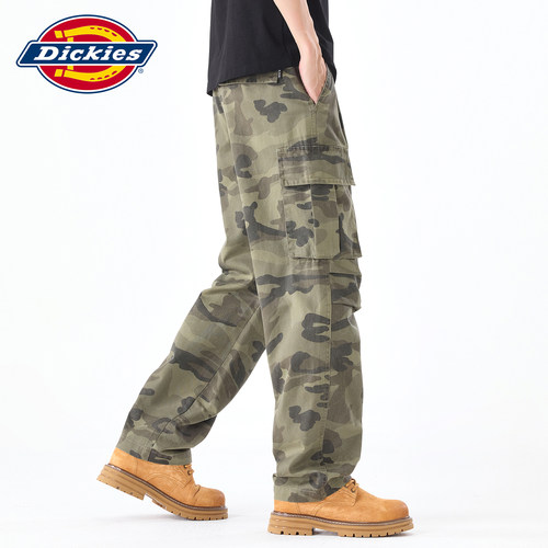 Dickies多口袋迷彩工装梭织裤