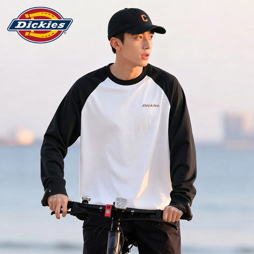 dickies美式撞色长袖t恤男女同款