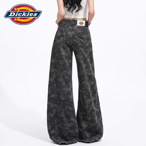 Dickies帝酷适迷彩工装牛仔裤女Y